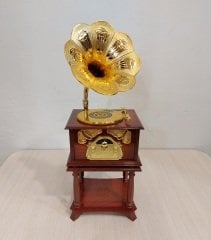 Standlı Gramafon Müzik Kutusu