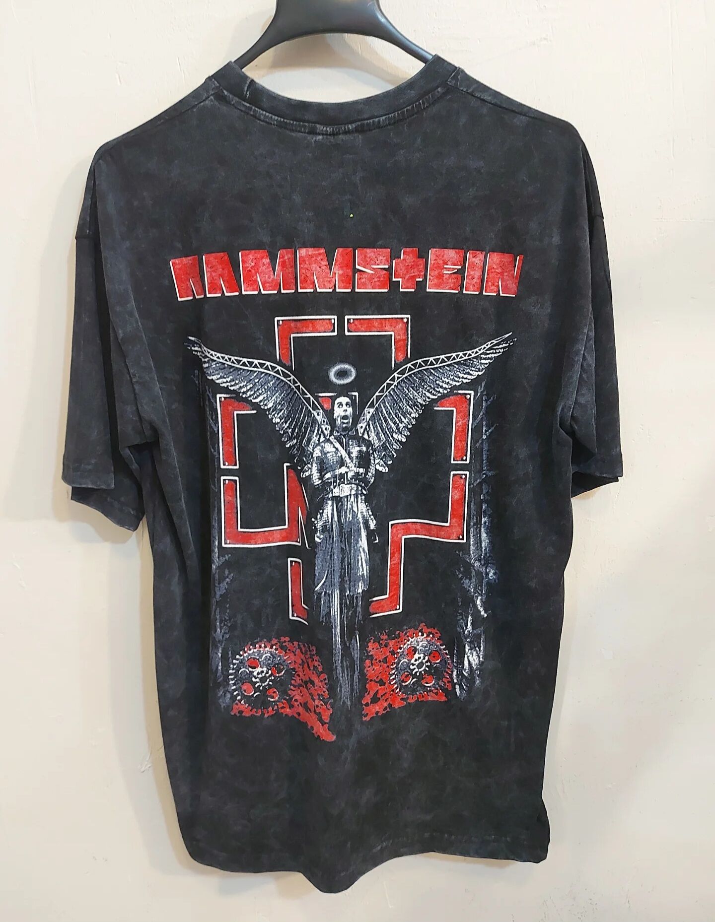 Rammstein Model  Oversize Yıkamalı Kumaş Tshirt