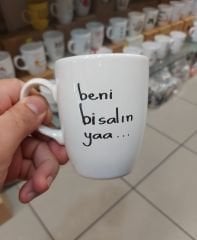 Beni Bi Salın Yaa Mesajlı Kupa