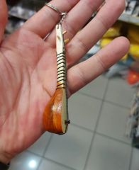 Ahşap Saz-Bağlama Anahtarlık