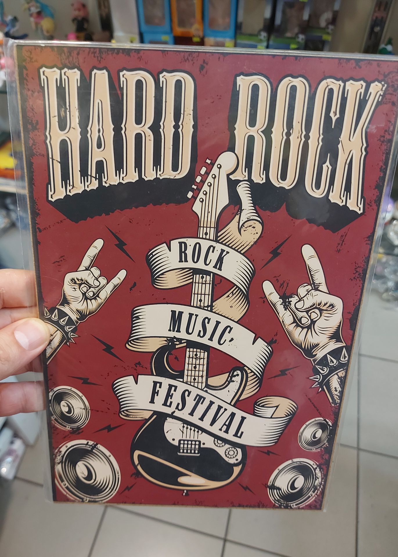 Hard Rock Ahşap Poster