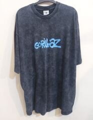 Oversize Yıkamalı Kumaş Gorillaz Tshirt