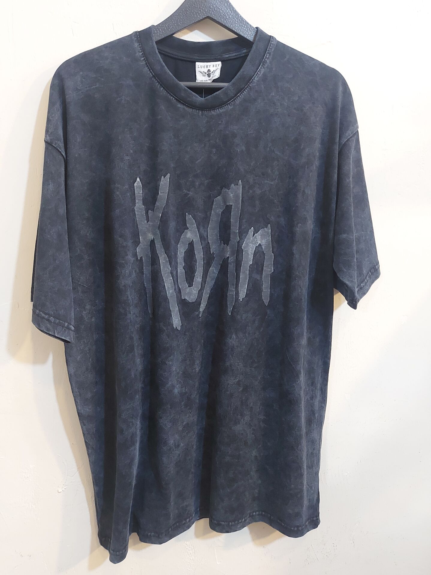 Yıkamalı Kumaş Oversize Korn Tshirt