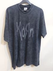 Yıkamalı Kumaş Oversize Korn Tshirt