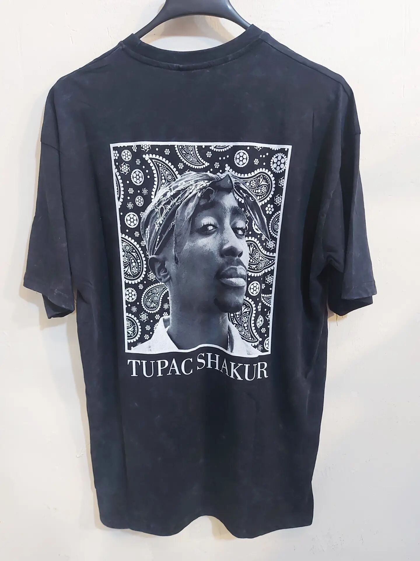 Tupac Oversize Yıkamalı Kumaş Tshirt