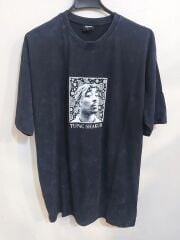 Tupac Oversize Yıkamalı Kumaş Tshirt