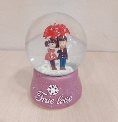 True Love Püskürtmeli  Büyükboy Kar Küresi