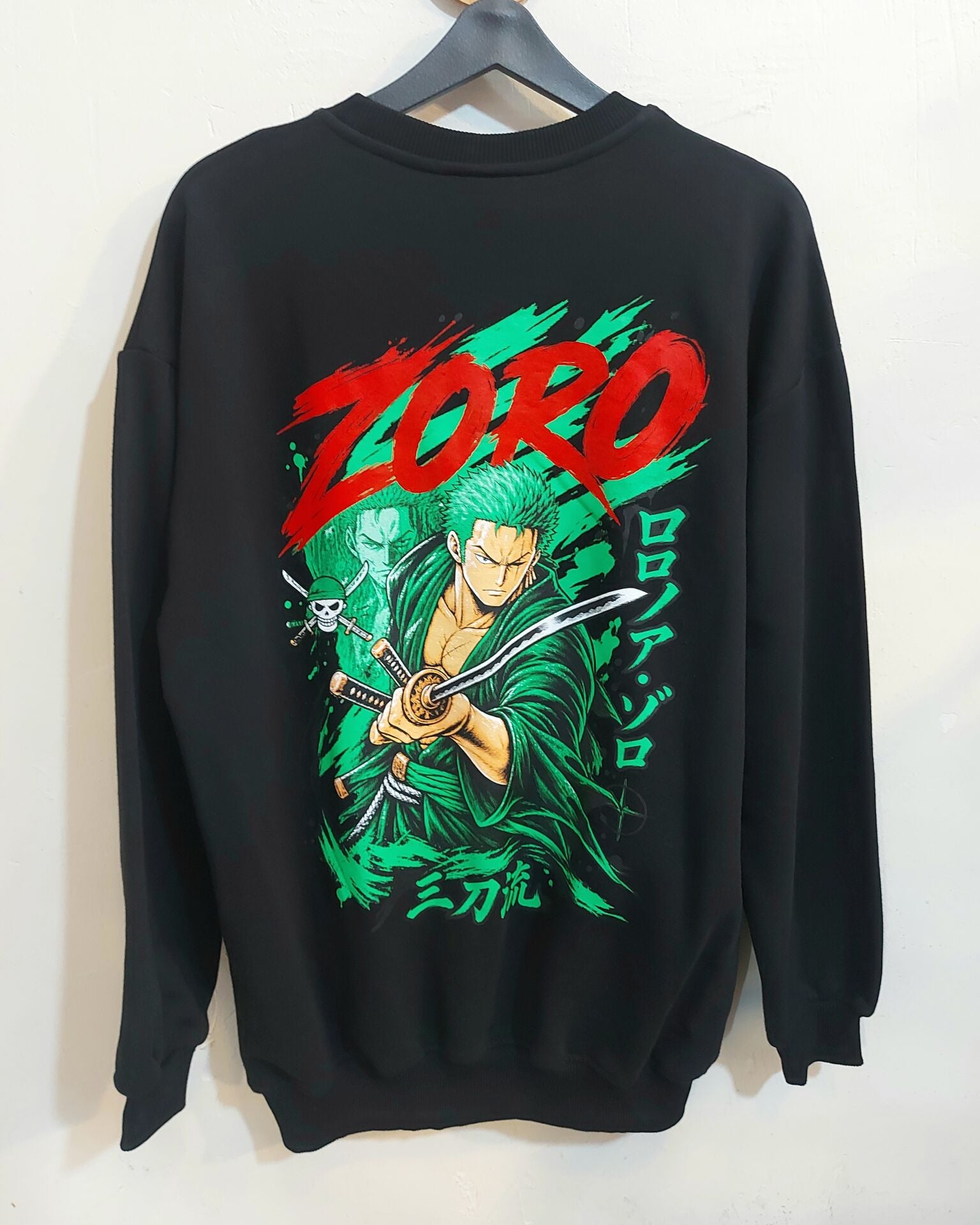 One Piece Zoro 3 İplik Sweatshirt