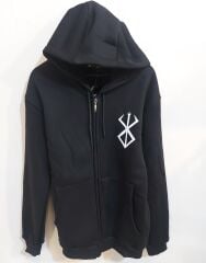 Berserk 3 İplik Şardonlu Fermuarlı Sweatshirt