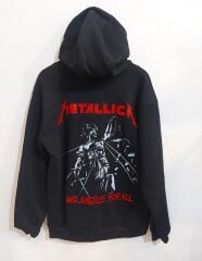 Metallica 3 İplik Şardonlu Fermuarlı Sweatshirt