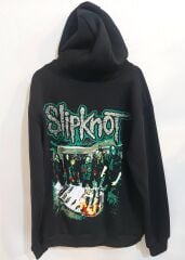Slipknot 3 İplik Şardonlu Fermuarlı Sweatshirt