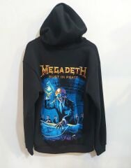Megadeth 3 İplik Şardonlu Fermuarlı Sweatshirt