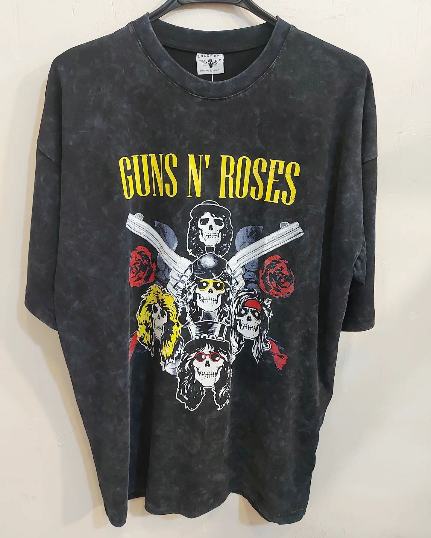 Guns N Roses Oversize Yıkamalı Kumaş Tshirt