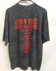 Guns N Roses Oversize Yıkamalı Kumaş Tshirt