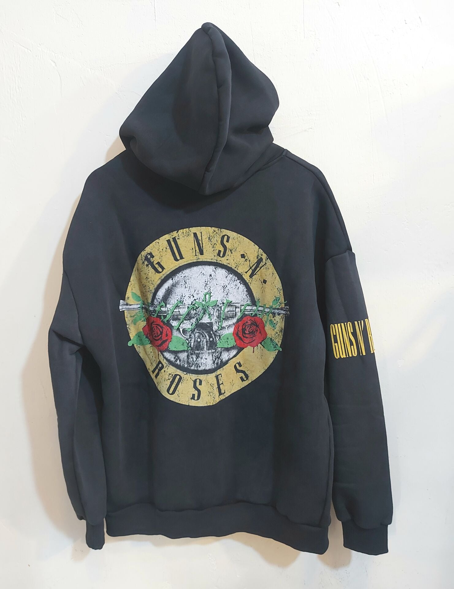 Guns n Roses 3 İplik Yıkamalı Kumaş Fermuarlı Sweatshirt