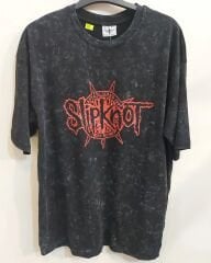 Slipknot Oversize Yıkamalı Kumaş Tshirt