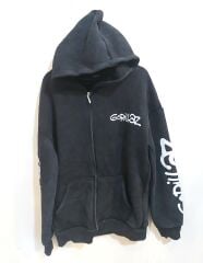 Gorillaz 3 İplik Yıkamalı Kumaş Fermuarlı Sweatshirt