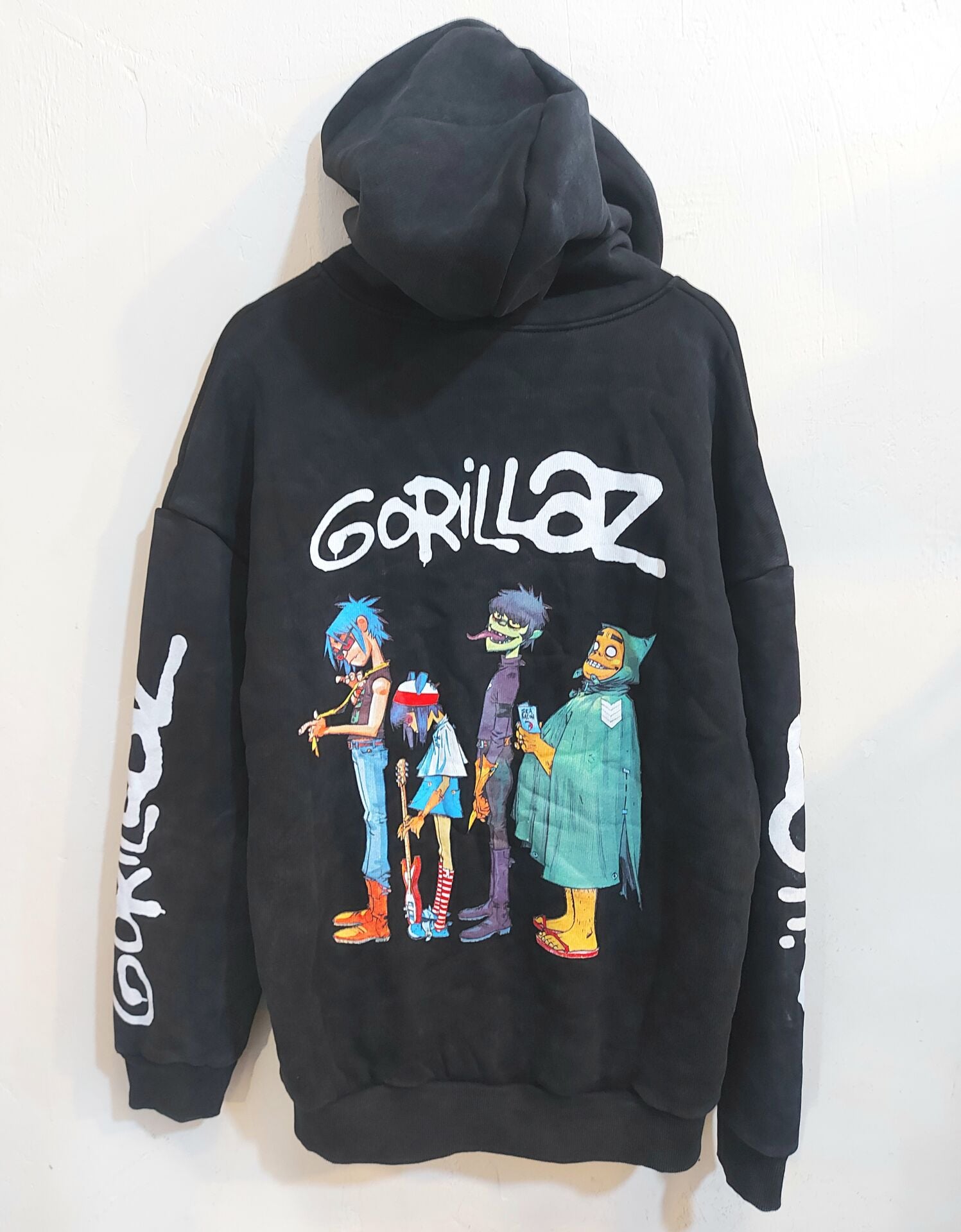 Gorillaz 3 İplik Yıkamalı Kumaş Fermuarlı Sweatshirt