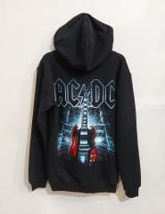 AC DC 3 iplik Kapüşonlu Sweatshirt