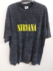 Nirvana Oversize Yıkamalı Kumaş Tshirt