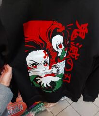 Demon Slayer 3 İplik Kapüşonlu Sweatshirt