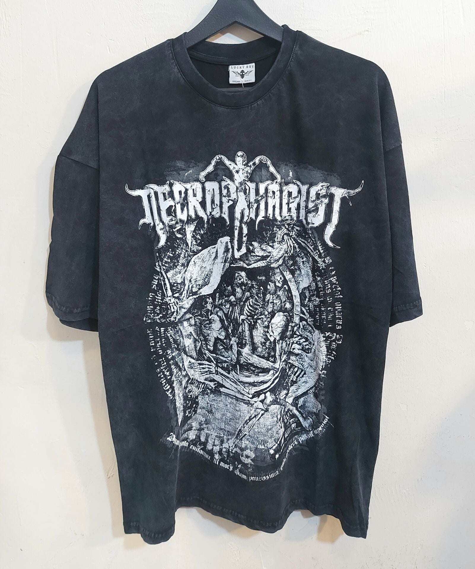 Necrophagist Oversize Yıkamalı Kumaş Tshirt