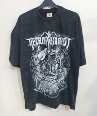 Necrophagist Oversize Yıkamalı Kumaş Tshirt