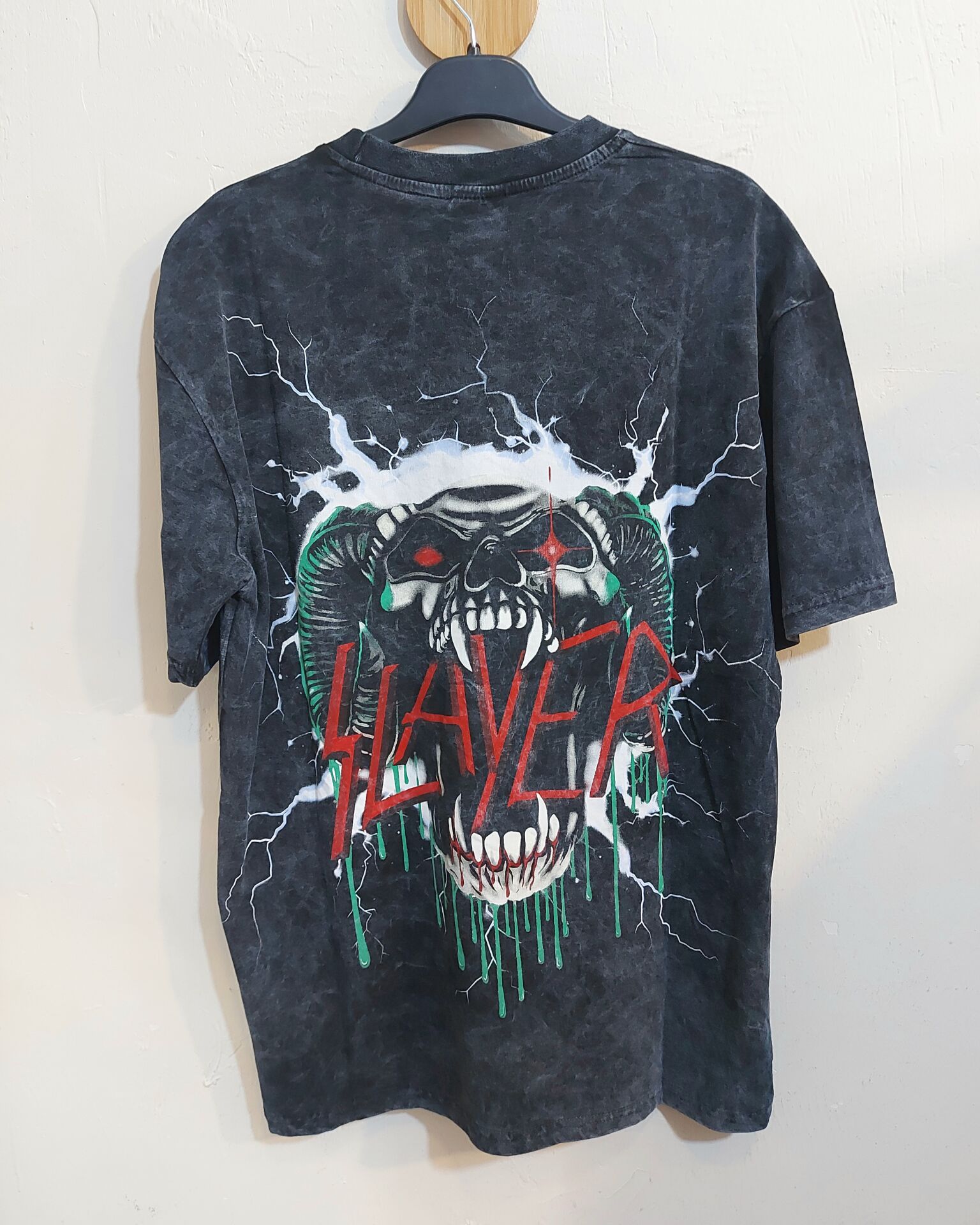 Slayer Oversize Yıkamalı Kumaş Tshirt
