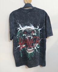 Slayer Oversize Yıkamalı Kumaş Tshirt