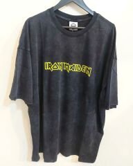 İron Maiden Oversize Yıkamalı Kumaş Tshirt