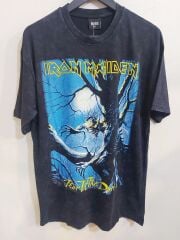 İron Maiden Oversize Yıkamalı Kumaş Tshirt