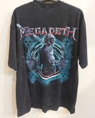 Megadeth Oversize Yıkamalı Kumaş Tshirt