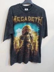 Megadeth Oversize Yıkamalı Kumaş Tshirt