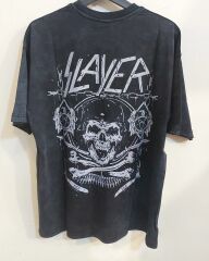 Slayer Oversize Yıkamalı Kumaş Tshirt