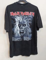 Oversize Yıkamalı Kumaş İron Maiden T-shirt