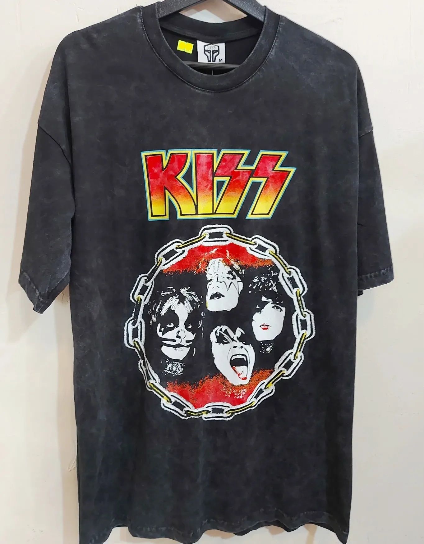 Kiss Oversize Yıkamalı Kumaş T-shirt