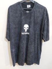 Punisher Oversize Yıkamalı Kumaş Tshirt