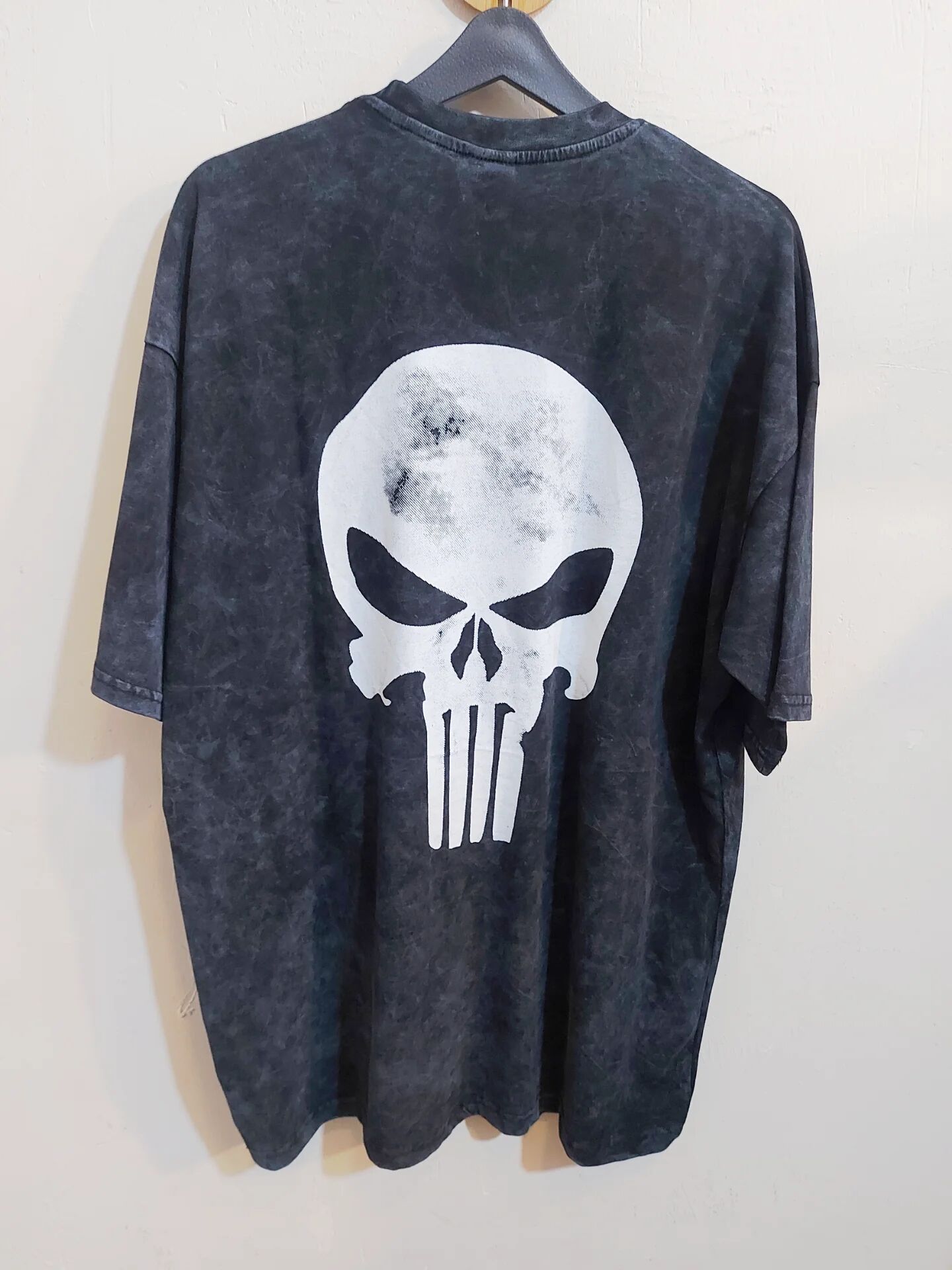 Punisher Oversize Yıkamalı Kumaş Tshirt