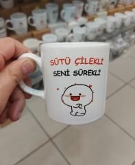 Sütü Çilekli Seni Sürekli Bardak 1