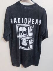 Radio Head Oversize Yıkamalı Kumaş Tshirt