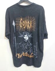 Oversize Yıkamalı Kumaş Gojira Tshirt