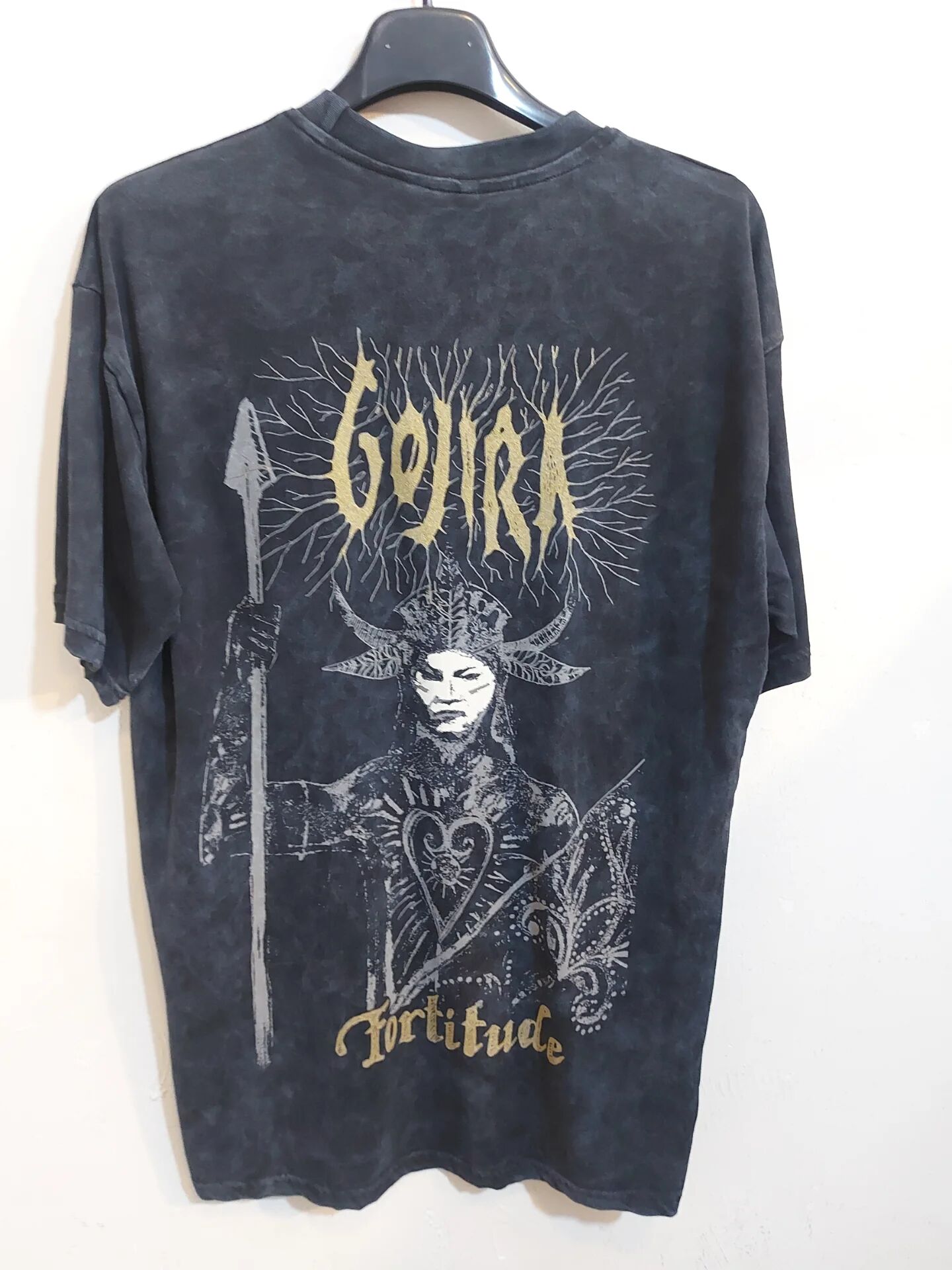 Oversize Yıkamalı Kumaş Gojira Tshirt