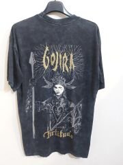 Oversize Yıkamalı Kumaş Gojira Tshirt