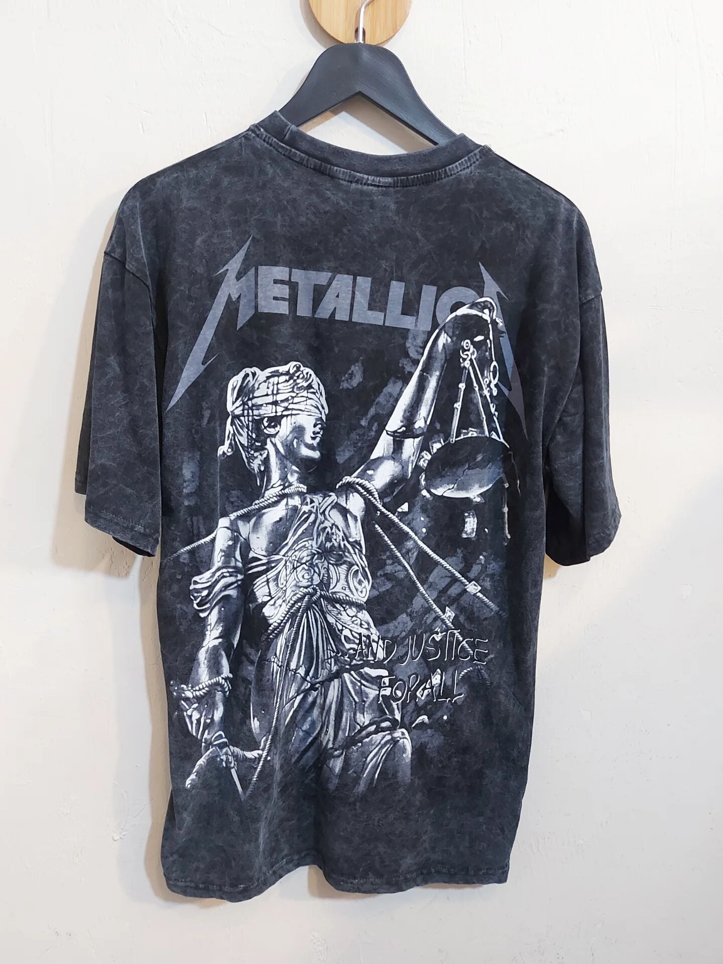 Metallica Yıkamalı Kumaş  Tshirt