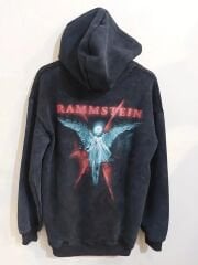 Rammstein Yıkamalı Kumaş Oversize Swearshirt