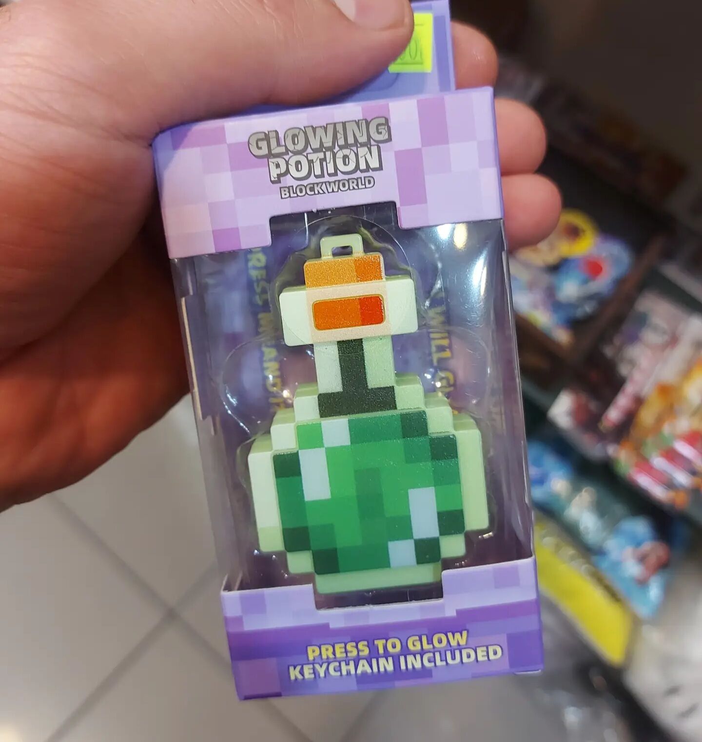 Minecraft Işıklı İksir Şişesi Anahtarlık